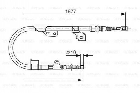 1987477536 BOSCH BOSCH трос гальм. прав. NISSAN ALMERA -00