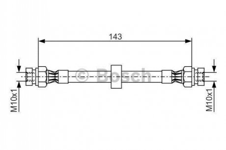 1987476697 BOSCH BOSCH VW шланг гальмівний задній Polo 94-