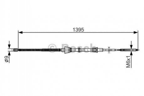 1987477883 BOSCH BOSCH трос ручного гальм. SEAT AROSA -04