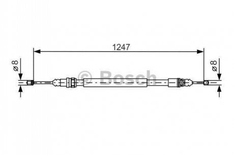 1987477473 BOSCH BOSCH RENAULT трос ручного гальма Laguna