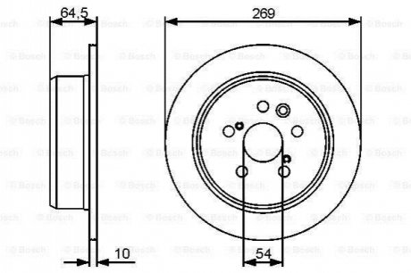 0986479483 BOSCH BOSCH диск гальм. задн. TOYOTA Camry -93