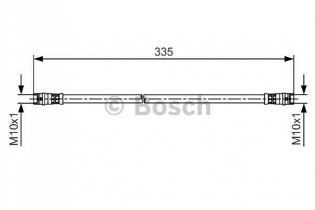 1987481517 BOSCH BOSCH VW шланг гальм. задн. AMAROK 10-