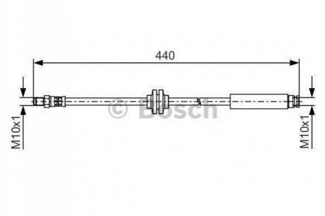 1987481484 BOSCH BOSCH FIAT гальм.шланг задн. DUCATO 06-