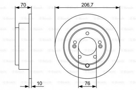 0986479V53 BOSCH BOSCH диск гальм. задн. KIA OPIRUS 03-