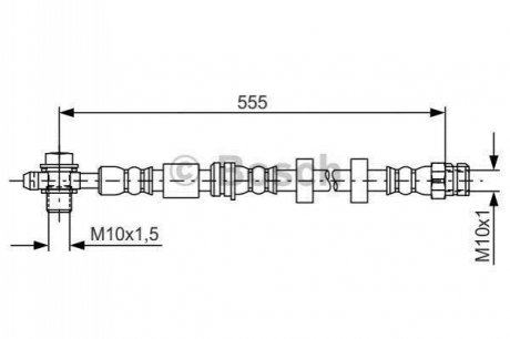 1987481694 BOSCH BOSCH шланг гальм. передн. VW POLO 14-