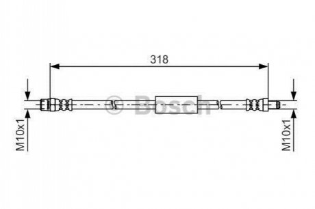 1987481618 BOSCH BOSCH BMW шланг гальмівний задн. 7/F01