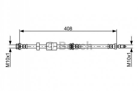 1987481943 BOSCH BOSCH шланг гальм. передн. MAZDA 3,5