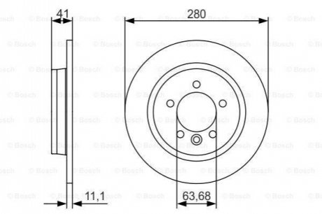 0986479691 BOSCH BOSCH диск гальм. задн. VOLVO V40 13-