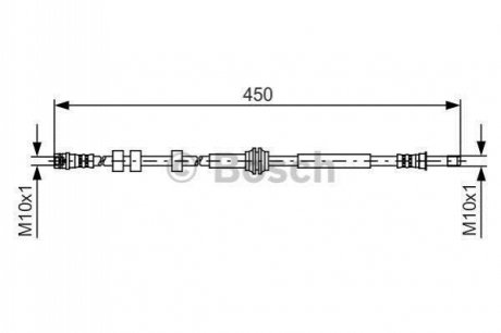 1987481429 BOSCH BOSCH шланг гальм. задн. AUDI A4 -16