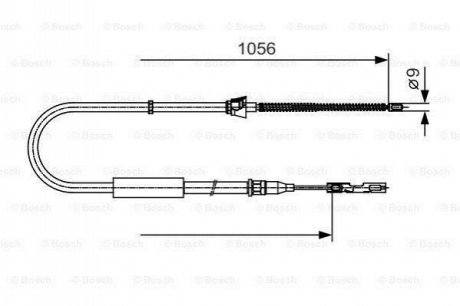 1987482125 BOSCH BOSCH трос гальм. задн. лів. AUDI A2