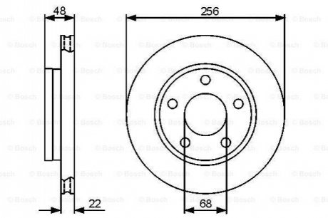 0986479463 BOSCH BOSCH диск гальм. задн. AUDI A4 -00