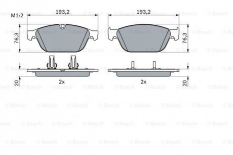 0986494988 BOSCH BOSCH гальм. колод. передн. AUDI A8