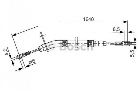 1987477011 BOSCH BOSCH DB трос ручн. гальм. л. W123