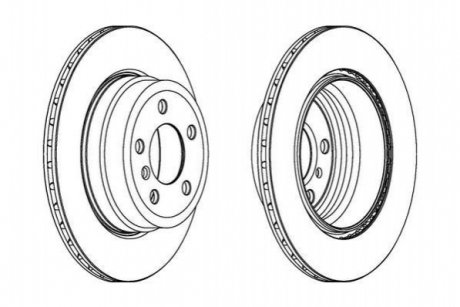 562521JC Jurid Гальмівний диск задній BMW X5, X6