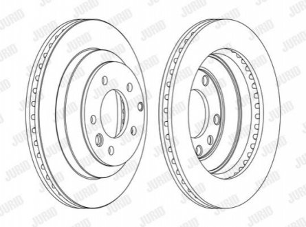 562393JC1 Jurid Гальмівний диск задній Audi Q7 / Porshe Cayenne / VW Touareg