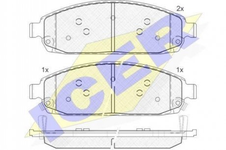 Комплект гальмівних колодок (дискових) 181713