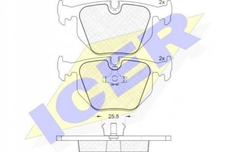 181548 ICER Комплект гальмівних колодок (дискових)