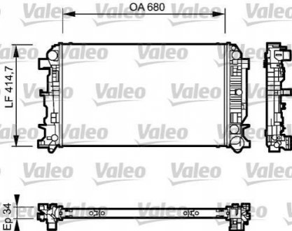 735089 Valeo Радиатор охлаждения двигателя