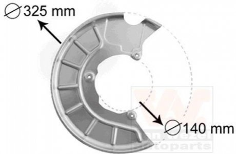 7622372 Van Wezel Захист гальмівного диска