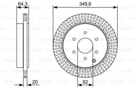 0986479W46 BOSCH Гальмівний диск NISSAN/INFINITI Patrol/QX56/QX80 \\R \\5,6 \\10>>