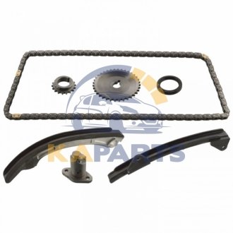 106562 FEBI BILSTEIN FEBI TOYOTA К-кт ланцюга грм ( ланцюг+ 2 шт. напрямних+ натягувач +2 шестерні) Avensis,Corolla 1.4/1.6 00-