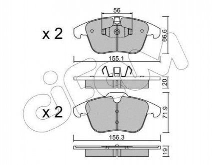 822-675-0 CIFAM Колодки гальмівні пер. V60/S60/XC70/V70/S80/Discovery/Evoque/Freelander/Galaxy/Mondeo/S-Max 06-