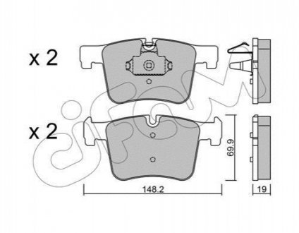 822-961-0 CIFAM Колодки гальмівні пер. F36/F23/F34/F33/F22/F32/F21/F31/F20/X F26/F30/X F25 10-