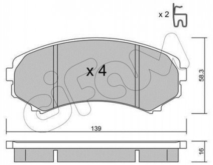 822-399-0 CIFAM Гальмівні колодки перед. Mitsubishi Grandis 04-11/Pajero 90- (sumitomo)