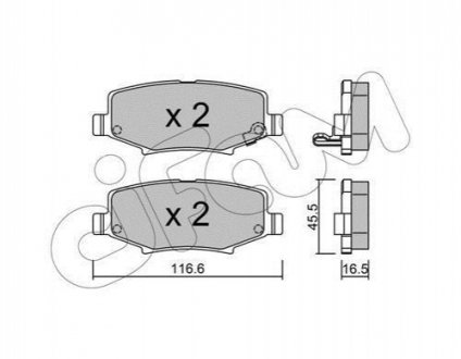 822-863-0 CIFAM Колодки гальмівні задн. Compass/Wrangler/Liberty/Cherokee/Nitro 06-