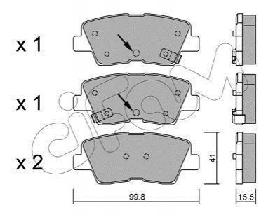 822-886-1 CIFAM Гальмівні колодки зад. Hyundai i30/i40 11-/Kia Cee\d 12- (akebono)