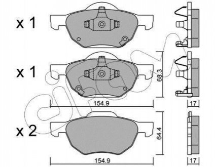 822-730-0 CIFAM Гальмівні колодки перед. Honda Accord 03-08/CR-V 01-06 (akebono)