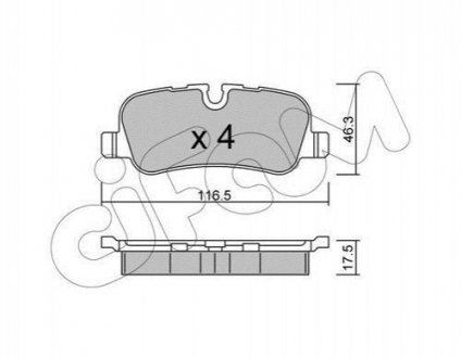 822-694-0 CIFAM Гальмівні колодки discovery/range rover III/sport 2.7 - 5.002-