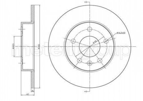 800-489C CIFAM Гальмівний диск задн. Astra/Combo/Corsa/Meriva/Nabira (99-21)