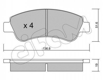 822-327-0 CIFAM Гальмівні колодки перед Citroen Berlingo /С3/С4/1.0-2.0  03-