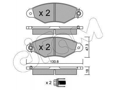 822-253-0 CIFAM Гальмівні колодки перед. Kangoo 97-08 (Bosch) (з датчиком)