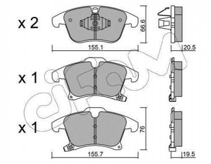 822-1039-0 CIFAM Гальмівні колодки перед.  Ford Galaxy/Mondeo V 1.0-2.5 12-