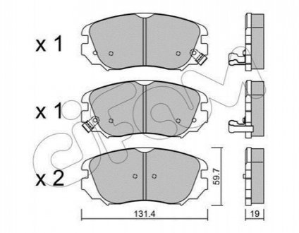 822-841-0 CIFAM Колодки гальмівні пер. Insignia/Insignia/Malibu/9-5 08-17