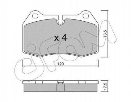 822-645-0 CIFAM Гальмівні колодки перед. BMW 5(E39)/7(E38) 96-04 (brembo)