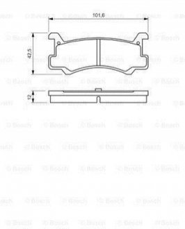 0986460080 BOSCH BOSCH MAZDA колодки гальм. задні 323 1,6GT -93, MX-3/MX-5