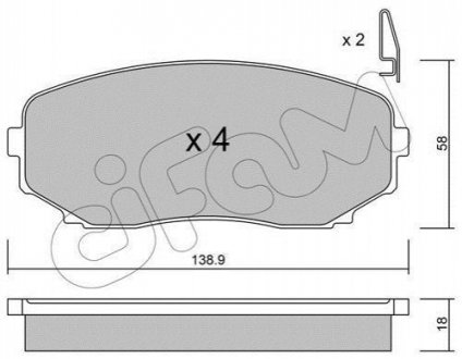 822-872-0 CIFAM Гальмівні колодки перед. Mazda CX-7/CX-9 07- (sumitomo)