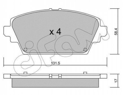 822-464-0 CIFAM Колодки гальмівні перед. Accord/Almera/Primera (92-08)