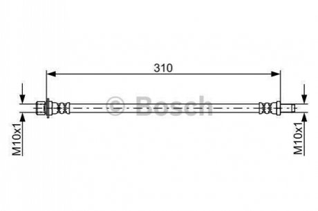 1987481901 BOSCH BOSCH шланг гальм. задн. внут. TOYOTA LAND CRUISER -97