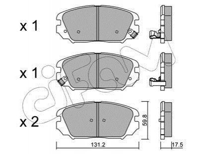 822-885-0 CIFAM Колодки гальмівні перед. Civic/Sonata/Tucson (04-13)