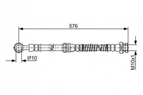 1987481964 BOSCH BOSCH MITSUBISHI шланг гальмівний передній GALANT VI