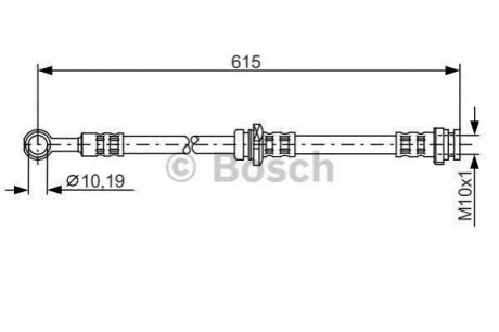 1987476997 BOSCH BOSCH NISSAN гальм.шланг задн. прав. ALMERA TINO 00-