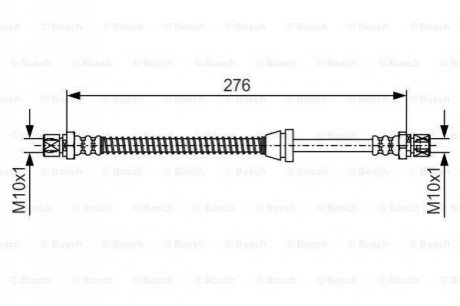 1987481660 BOSCH BOSCH CHEVROLET шланг гальмівний задній прав.REZZO