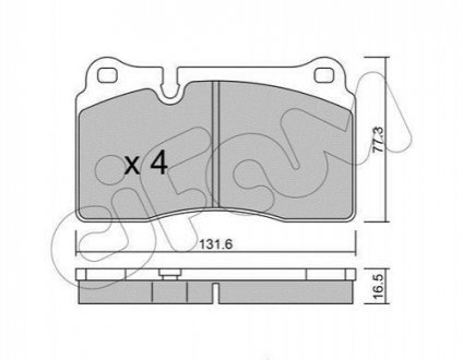 822-659-0 CIFAM Колодки гальмівні передні VW Touareg 02- (brembo)