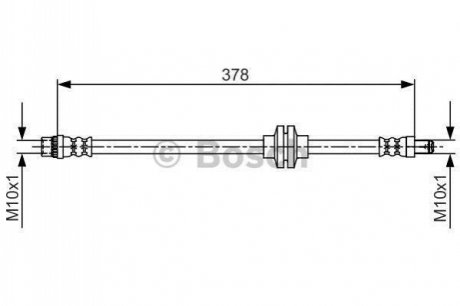 1987481707 BOSCH BOSCH OPEL шланг гальмівний передн. MOVANO B 10-