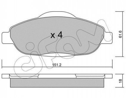 822-804-0 CIFAM Гальмівні колодки перед. Peugeot 308 07- (Bosch)