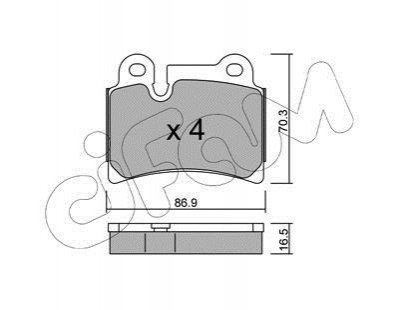 822-660-0 CIFAM Гальмівні колодки зад. VW Touareg 02-10 (brembo)